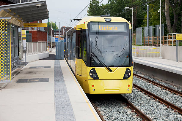 St Peter’s Square or Market Street stations are the nearest Metrolink stations. Both are on the Altrincham and Eccles lines.